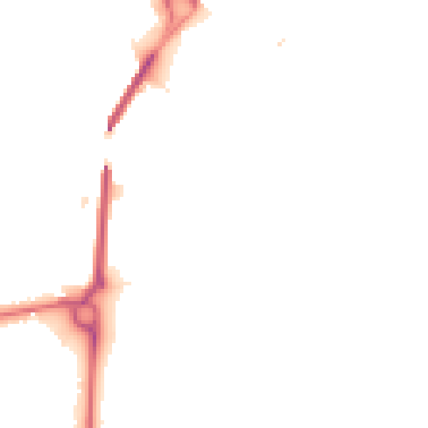 Night-time road noise heatmap for CH4 7LL