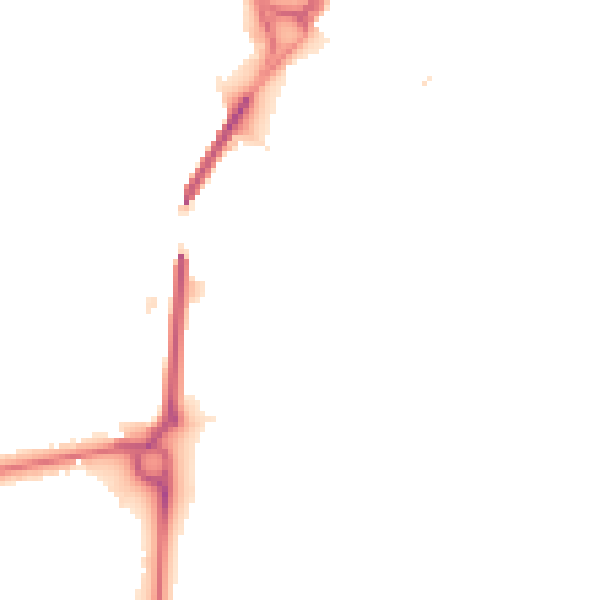 Night-time road noise heatmap for CH4 7LW
