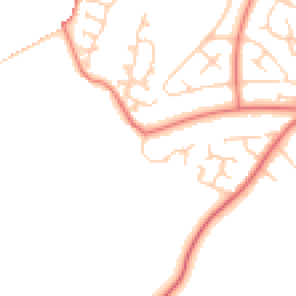Daytime road noise heatmap for CH4 7NG