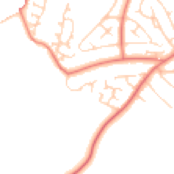 Daytime road noise heatmap for CH4 7NP