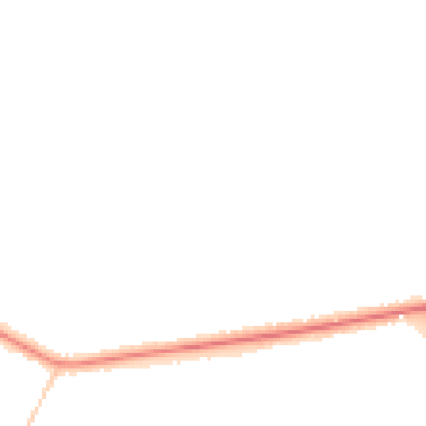 Night-time road noise heatmap for CH4 8AN
