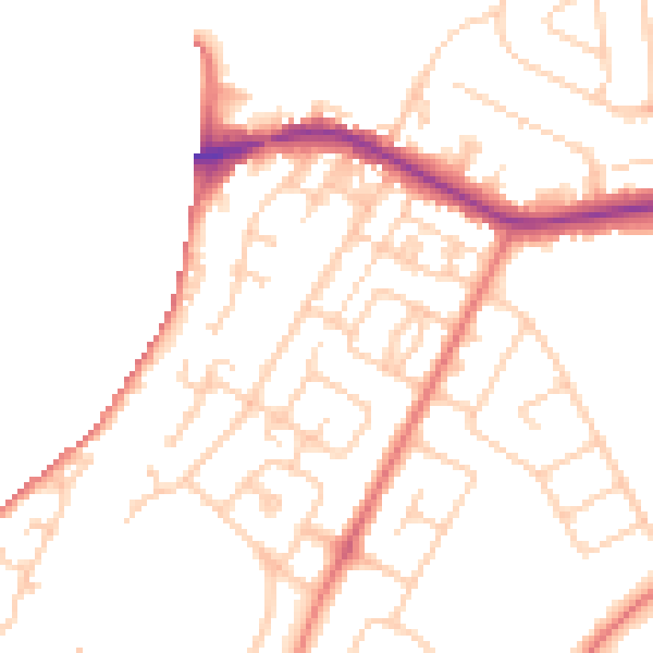 Daytime road noise heatmap for CH4 8DL