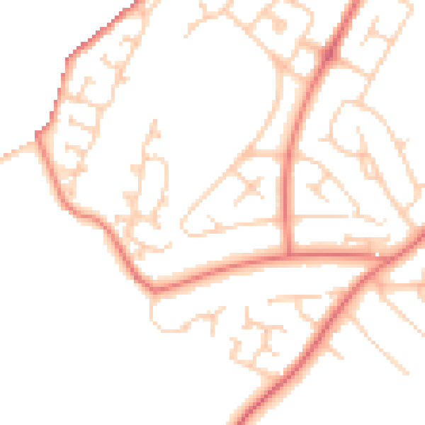Daytime road noise heatmap for CH4 8QU