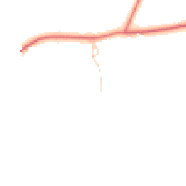 Daytime road noise heatmap for CH4 9AQ