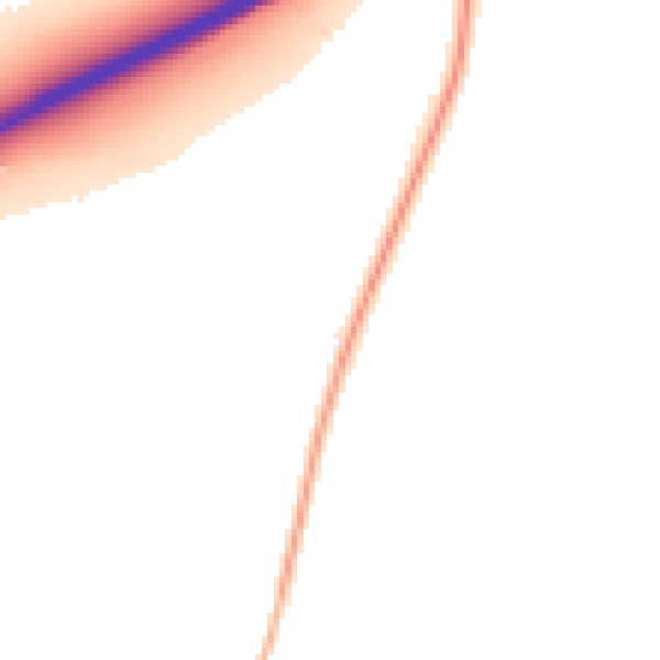 Night-time road noise heatmap for CH4 9DJ
