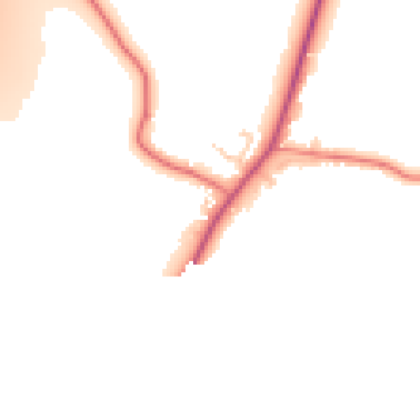 Daytime road noise heatmap for CH4 9EY