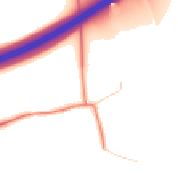 Daytime road noise heatmap for CH4 9HD