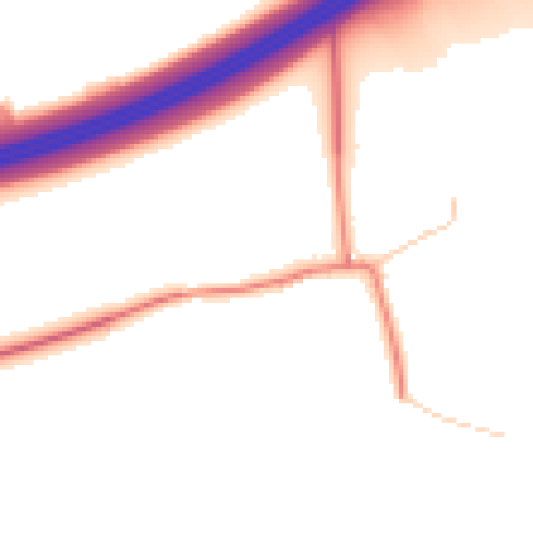 Daytime road noise heatmap for CH4 9HN