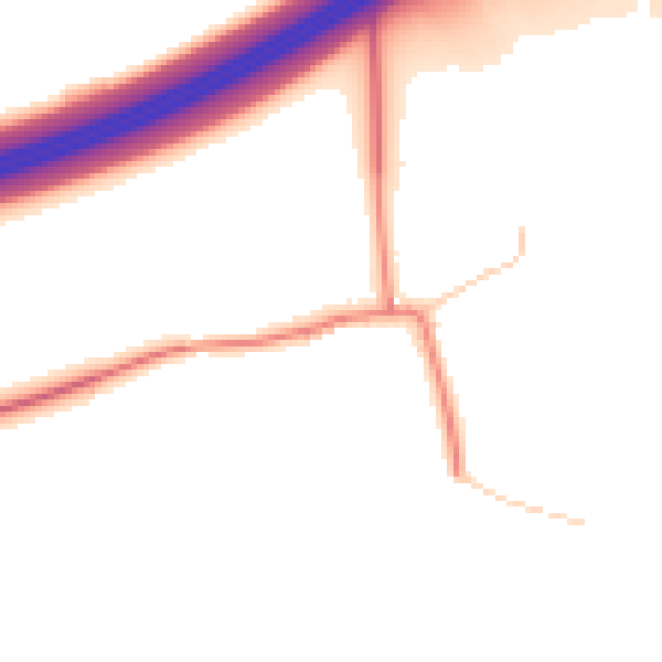Daytime road noise heatmap for CH4 9HQ