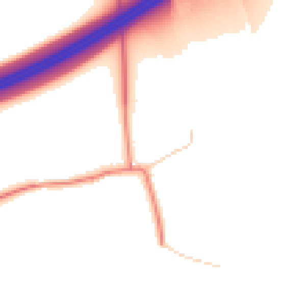 Daytime road noise heatmap for CH4 9HU
