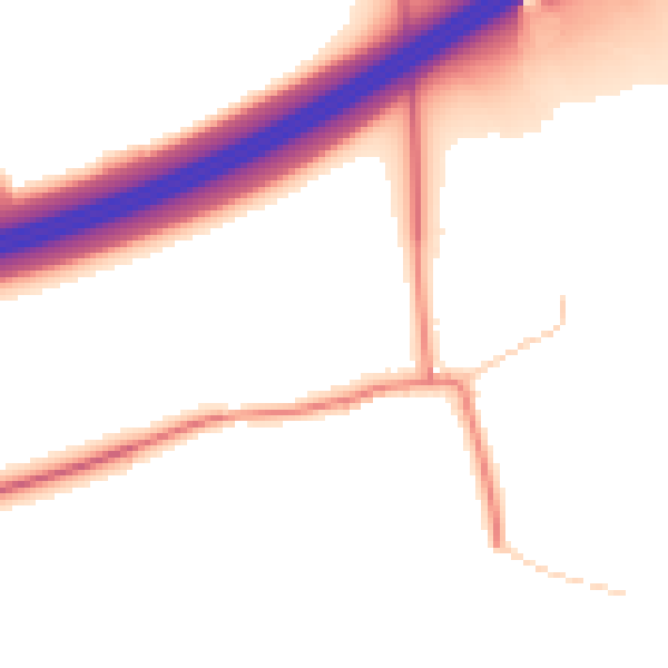 Daytime road noise heatmap for CH4 9HW