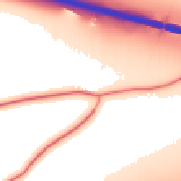 Daytime road noise heatmap for CH4 9LQ