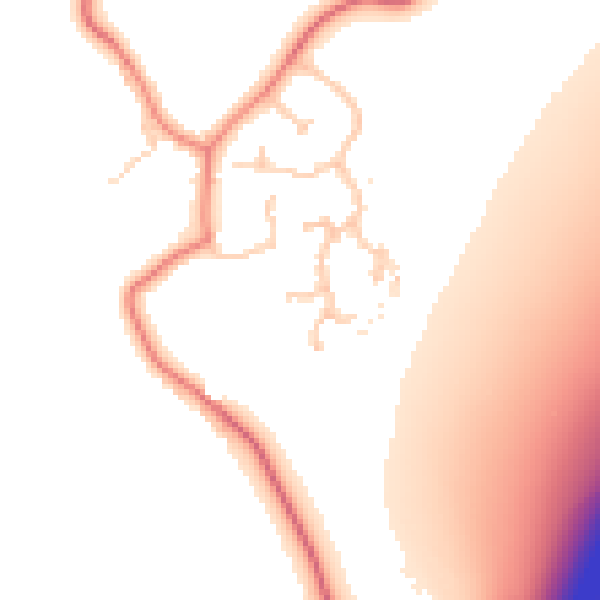 Daytime road noise heatmap for CH4 9NX