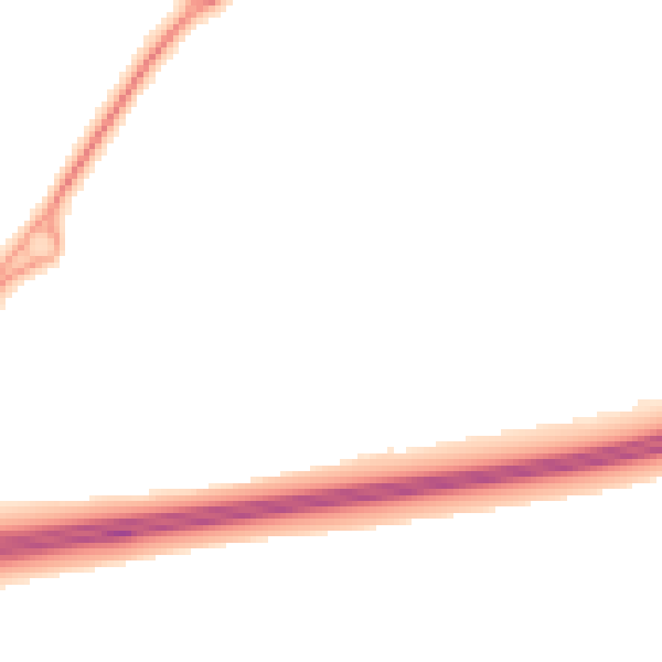 Night-time road noise heatmap for CH4 9QU