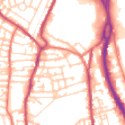 Daytime road noise heatmap for CH41 9DT