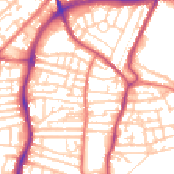 Daytime road noise heatmap for CH42 0HX