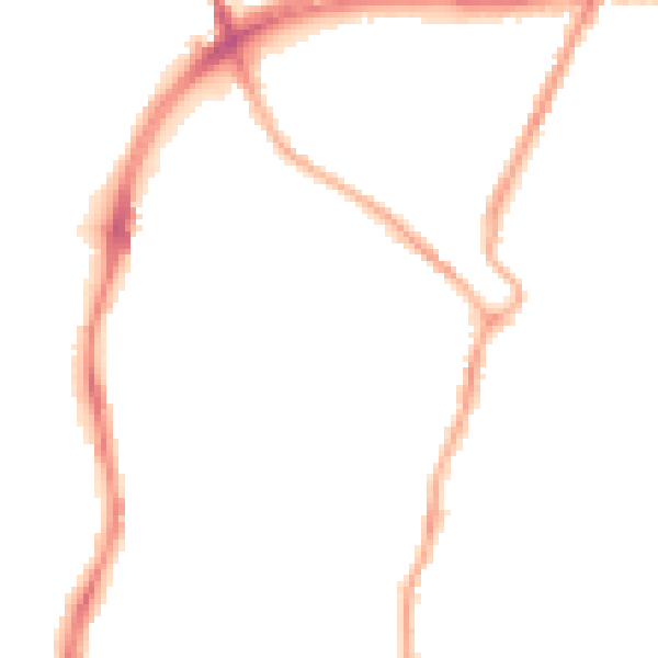 Night-time road noise heatmap for CH42 0HX