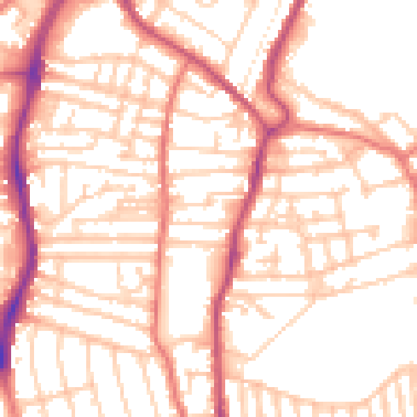 Daytime road noise heatmap for CH42 0LR