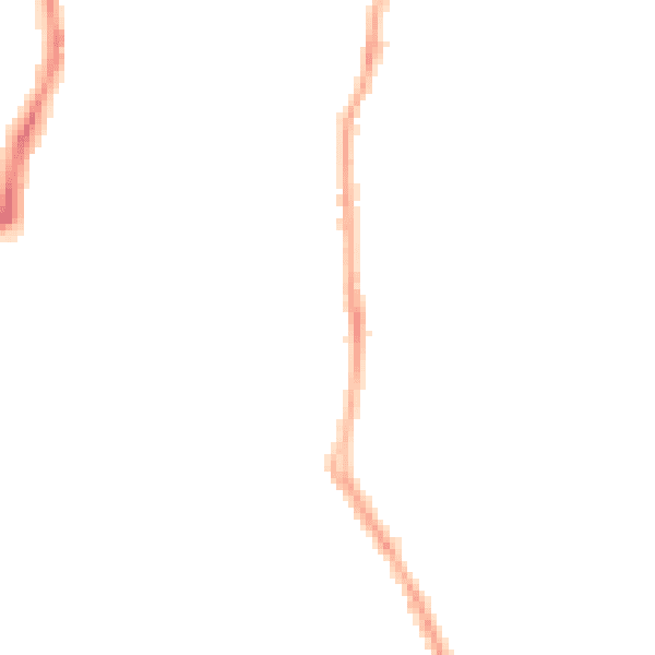 Night-time road noise heatmap for CH42 0NA