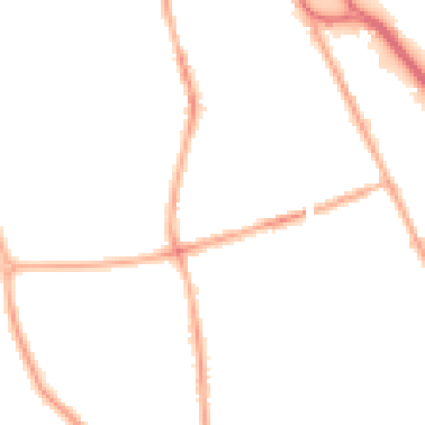 Night-time road noise heatmap for CH42 3XY