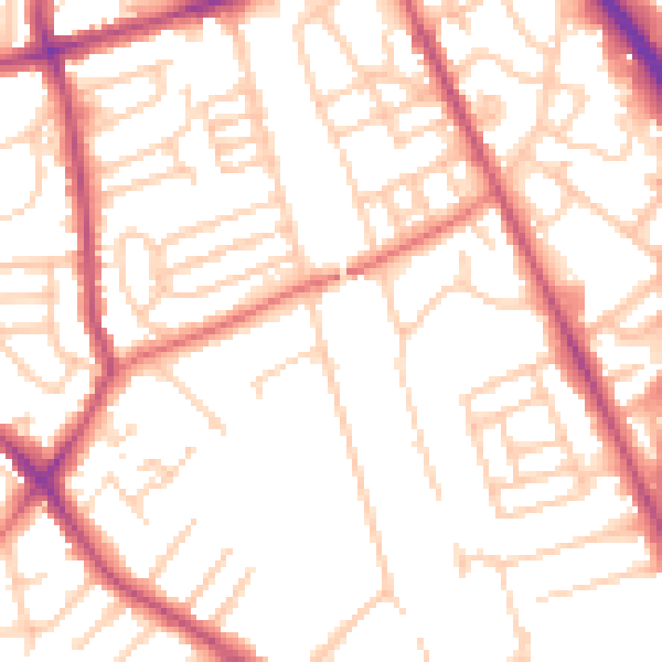 Daytime road noise heatmap for CH42 4RN