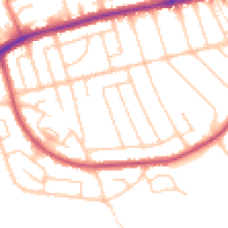 Daytime road noise heatmap for CH43 0RJ