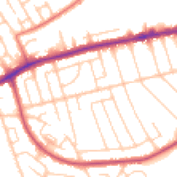 Daytime road noise heatmap for CH43 0RT