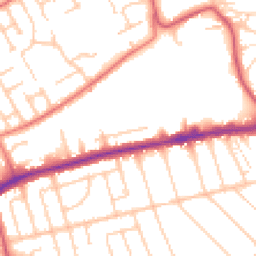 Daytime road noise heatmap for CH43 0RY