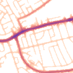 Daytime road noise heatmap for CH43 0SN
