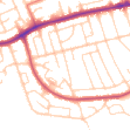 Daytime road noise heatmap for CH43 0SS