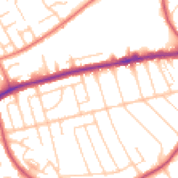 Daytime road noise heatmap for CH43 0SX