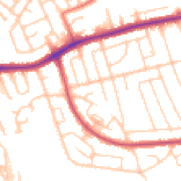 Daytime road noise heatmap for CH43 0UR