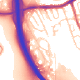 Daytime road noise heatmap for CH43 3DT