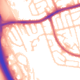 Daytime road noise heatmap for CH43 3EY