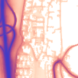 Daytime road noise heatmap for CH43 7ZT