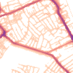 Daytime road noise heatmap for CH44 0AL