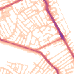 Daytime road noise heatmap for CH44 0BQ