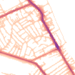 Daytime road noise heatmap for CH44 0DF