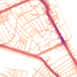Daytime road noise heatmap for CH44 0DR