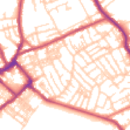 Daytime road noise heatmap for CH44 1AZ