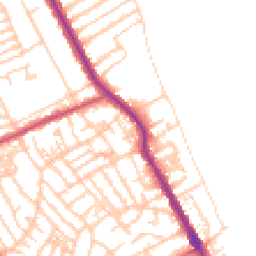 Daytime road noise heatmap for CH44 1ED