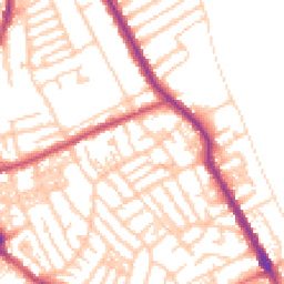 Daytime road noise heatmap for CH44 1EL