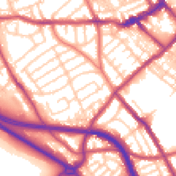 Daytime road noise heatmap for CH44 3AE