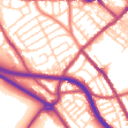 Daytime road noise heatmap for CH44 3AJ