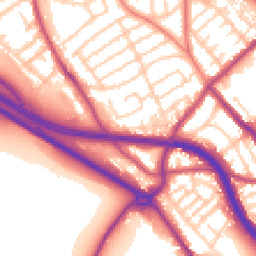 Daytime road noise heatmap for CH44 3AS