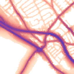 Daytime road noise heatmap for CH44 3DD