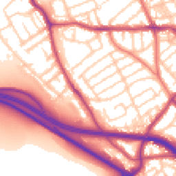 Daytime road noise heatmap for CH44 3DT