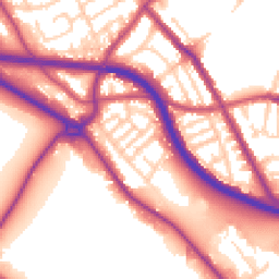 Daytime road noise heatmap for CH44 5SZ
