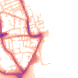 Daytime road noise heatmap for CH44 7BL