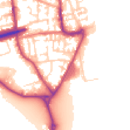 Daytime road noise heatmap for CH44 7BR